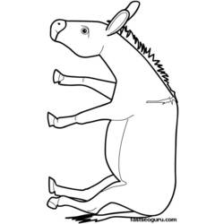 ぬりえページ: ロバ (動物) #503 - 無料の印刷可能なぬりえページ