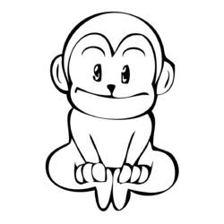 ぬりえページ: 猿 (動物) #14253 - 無料の印刷可能なぬりえページ
