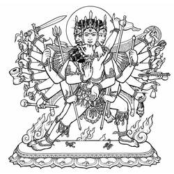 ぬりえページ: ヒンズー教の神話 (神々と女神) #109231 - 無料の印刷可能なぬりえページ