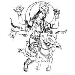 ぬりえページ: ヒンズー教の神話 (神々と女神) #109240 - 無料の印刷可能なぬりえページ