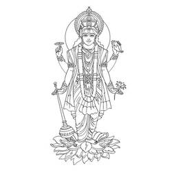 ぬりえページ: ヒンズー教の神話 (神々と女神) #109266 - 無料の印刷可能なぬりえページ