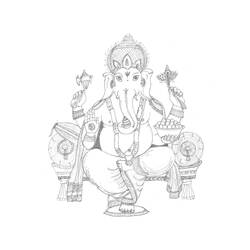 ぬりえページ: ヒンズー教の神話 (神々と女神) #109354 - 無料の印刷可能なぬりえページ
