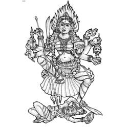 ぬりえページ: ヒンズー教の神話 (神々と女神) #109418 - 無料の印刷可能なぬりえページ