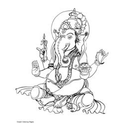 ぬりえページ: ヒンズー教の神話 (神々と女神) #109437 - 無料の印刷可能なぬりえページ
