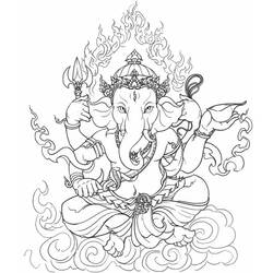 ぬりえページ: ヒンズー教の神話 (神々と女神) #109539 - 無料の印刷可能なぬりえページ