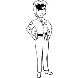 ぬりえページ: 警察官 (取引と職業) #105363 - 無料の印刷可能なぬりえページ