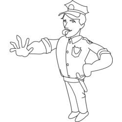 ぬりえページ: 警察官 (取引と職業) #105398 - 無料の印刷可能なぬりえページ