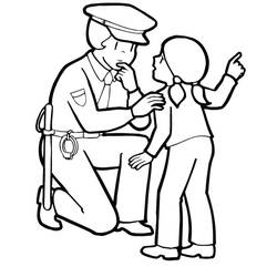 ぬりえページ: 警察官 (取引と職業) #105410 - 無料の印刷可能なぬりえページ