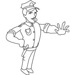 ぬりえページ: 警察官 (取引と職業) #105447 - 無料の印刷可能なぬりえページ