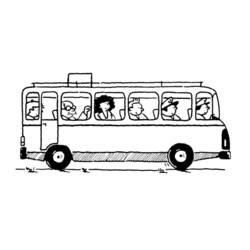 ぬりえページ: バス・コーチ (交通機関) #135289 - 無料の印刷可能なぬりえページ