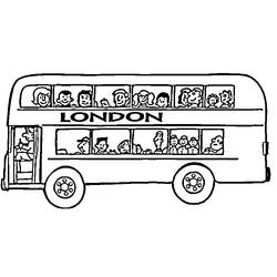 ぬりえページ: バス・コーチ (交通機関) #135303 - 無料の印刷可能なぬりえページ