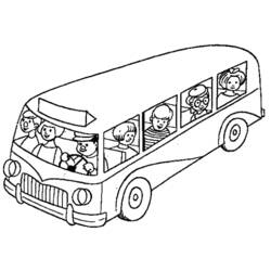 ぬりえページ: バス・コーチ (交通機関) #135305 - 無料の印刷可能なぬりえページ