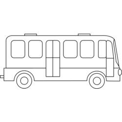 ぬりえページ: バス・コーチ (交通機関) #135335 - 無料の印刷可能なぬりえページ