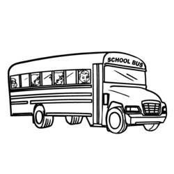 ぬりえページ: バス・コーチ (交通機関) #135339 - 無料の印刷可能なぬりえページ