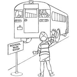 ぬりえページ: バス・コーチ (交通機関) #135396 - 無料の印刷可能なぬりえページ