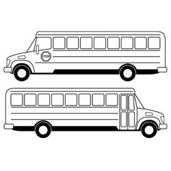 ぬりえページ: バス・コーチ (交通機関) #135423 - 無料の印刷可能なぬりえページ