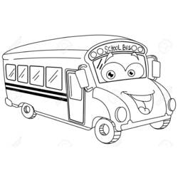 ぬりえページ: バス・コーチ (交通機関) #135499 - 無料の印刷可能なぬりえページ