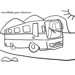 ぬりえページ: バス・コーチ (交通機関) #135500 - 無料の印刷可能なぬりえページ