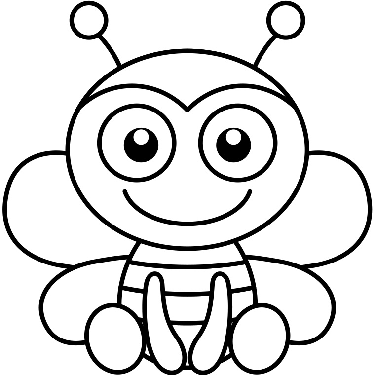 ぬりえページ: 蜂 (動物) #116 - 無料の印刷可能なぬりえページ
