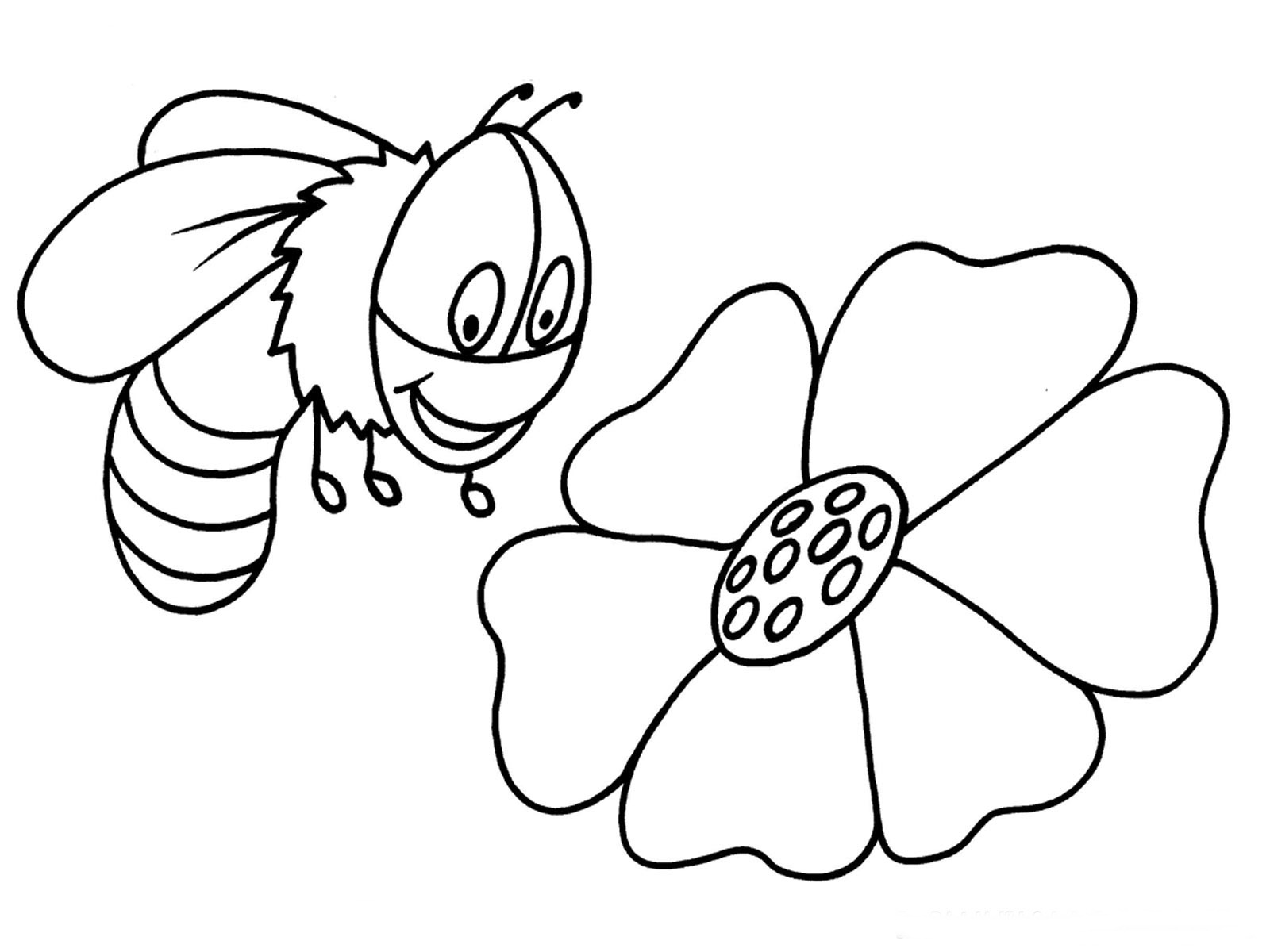 ぬりえページ: 蜂 (動物) #119 - 無料の印刷可能なぬりえページ