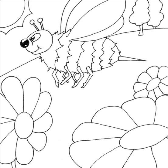 ぬりえページ: 蜂 (動物) #121 - 無料の印刷可能なぬりえページ