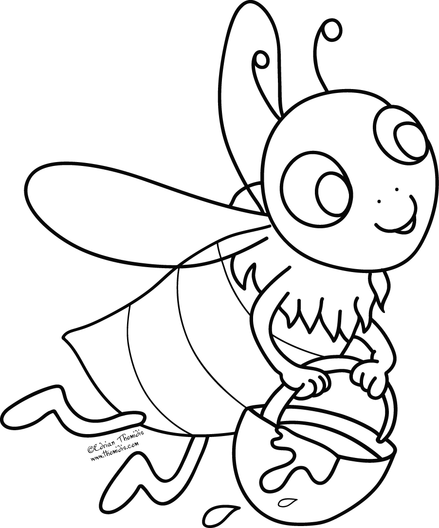ぬりえページ: 蜂 (動物) #147 - 無料の印刷可能なぬりえページ