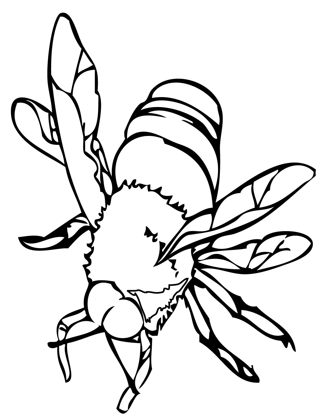 ぬりえページ: 蜂 (動物) #82 - 無料の印刷可能なぬりえページ