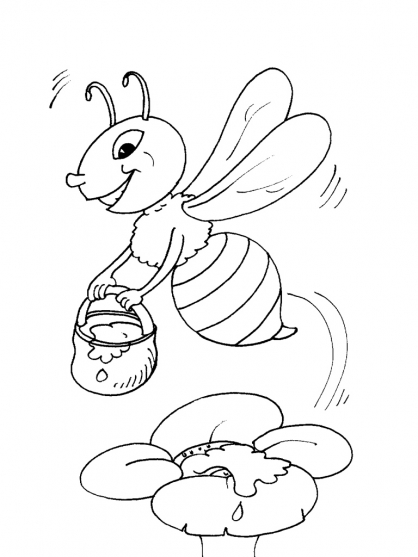 ぬりえページ: 蜂 (動物) #84 - 無料の印刷可能なぬりえページ