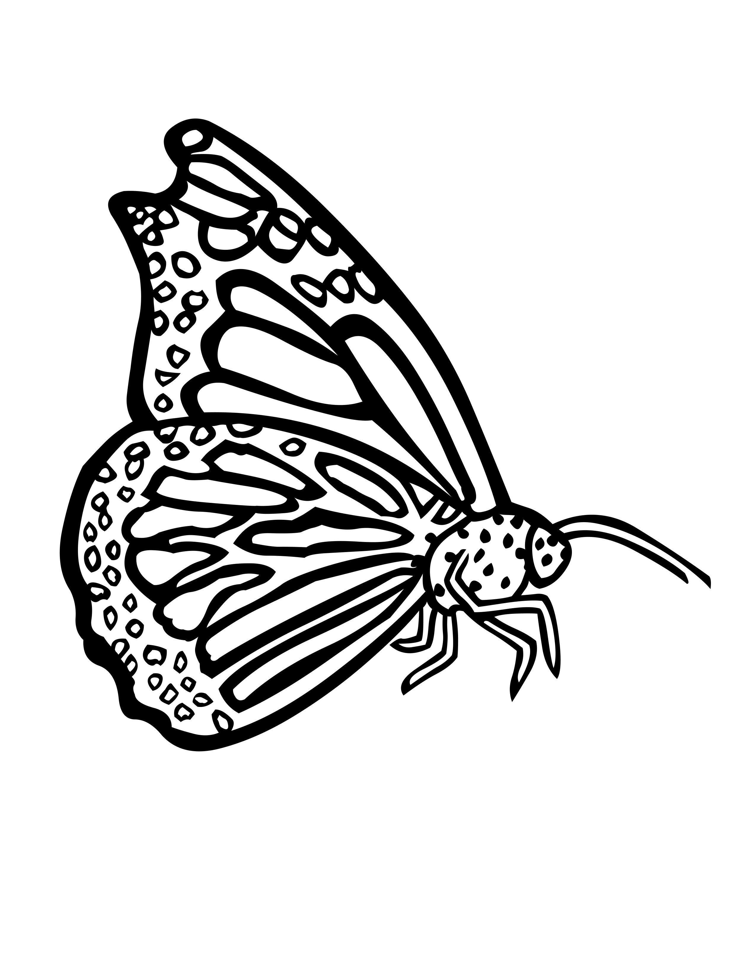 ぬりえページ: 蝶 (動物) #15852 - 無料の印刷可能なぬりえページ