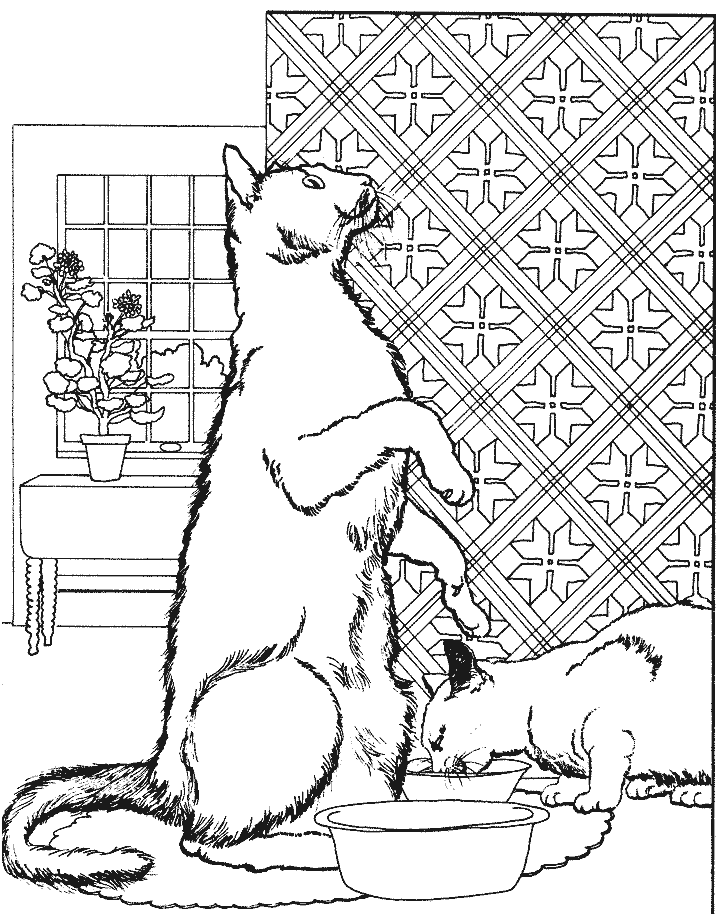 ぬりえページ: 猫 (動物) #1947 - 無料の印刷可能なぬりえページ