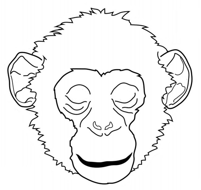 ぬりえページ: チンパンジー (動物) #2773 - 無料の印刷可能なぬりえページ