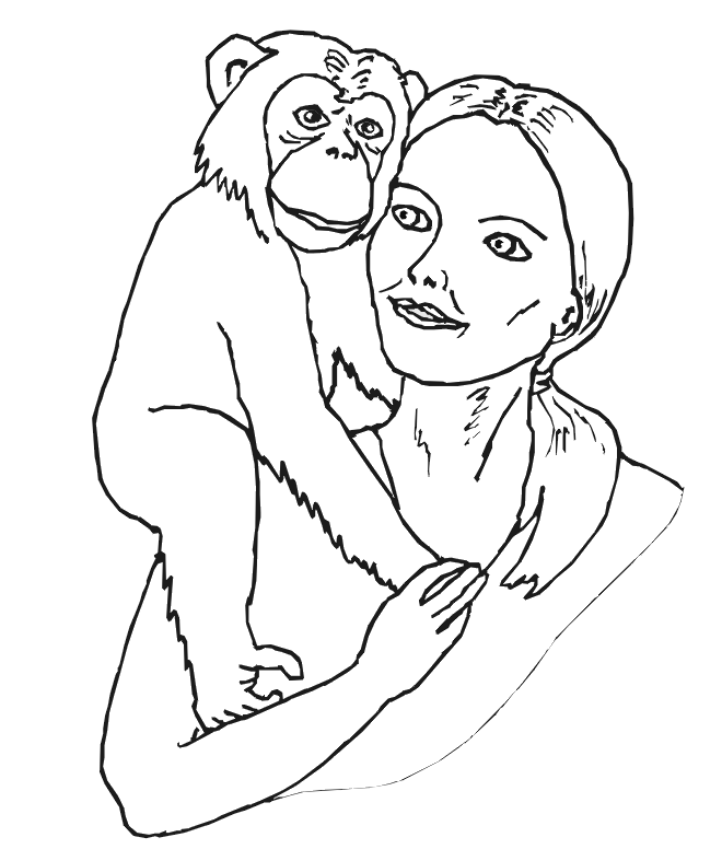 ぬりえページ: チンパンジー (動物) #2797 - 無料の印刷可能なぬりえページ