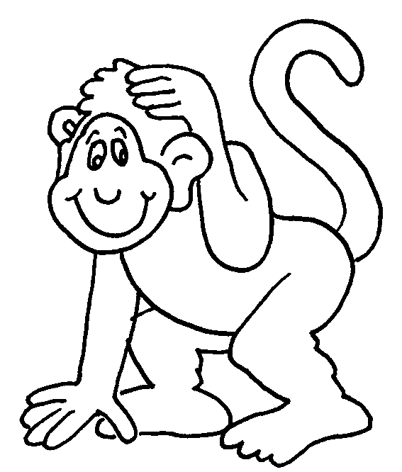 ぬりえページ: チンパンジー (動物) #2809 - 無料の印刷可能なぬりえページ