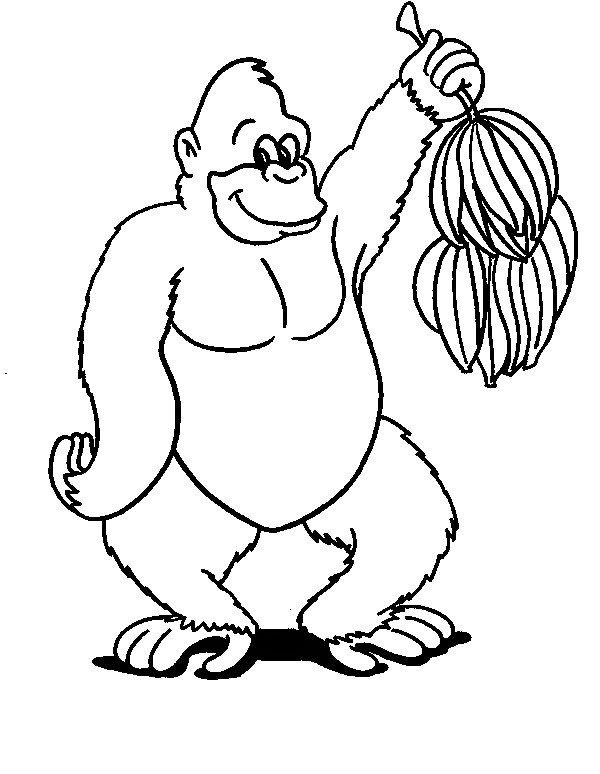 ぬりえページ: チンパンジー (動物) #2844 - 無料の印刷可能なぬりえページ