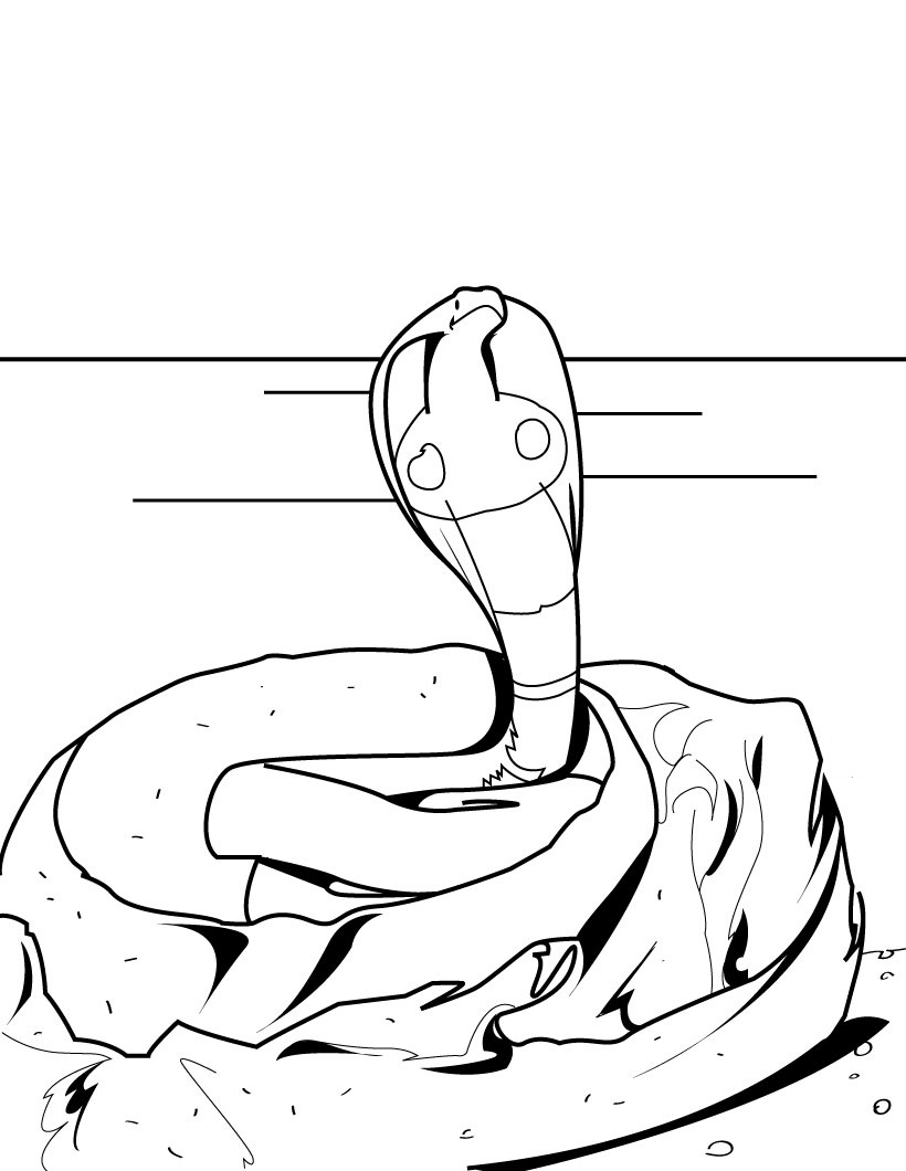 ぬりえページ: コブラ (動物) #3290 - 無料の印刷可能なぬりえページ