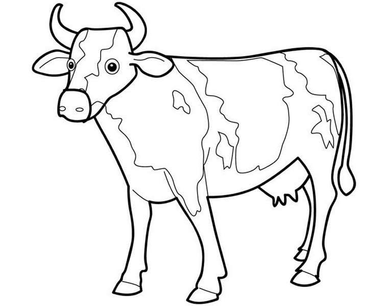 ぬりえページ: 牛 (動物) #13197 - 無料の印刷可能なぬりえページ