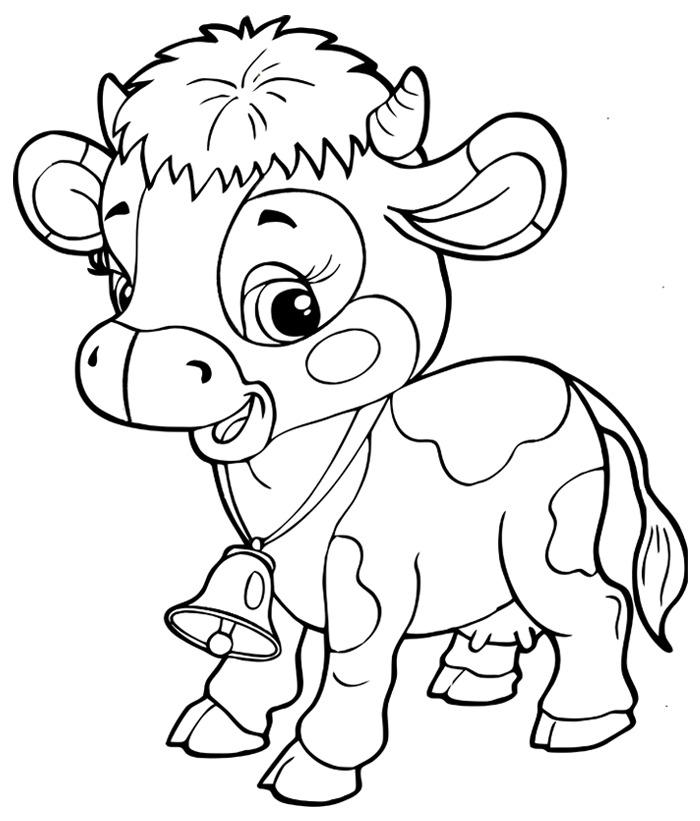 ぬりえページ: 牛 (動物) #13199 - 無料の印刷可能なぬりえページ