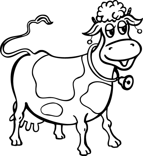 ぬりえページ: 牛 (動物) #13214 - 無料の印刷可能なぬりえページ