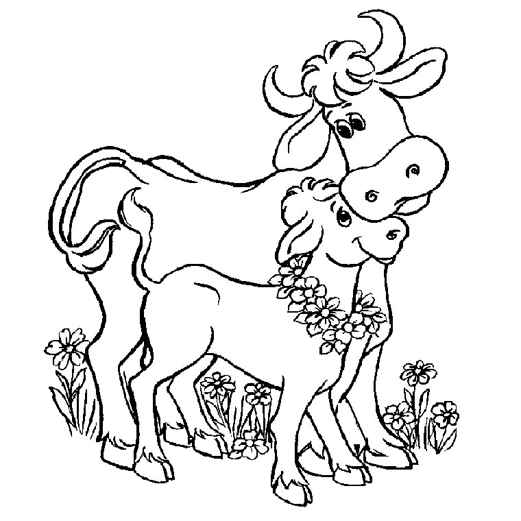 ぬりえページ: 牛 (動物) #13221 - 無料の印刷可能なぬりえページ
