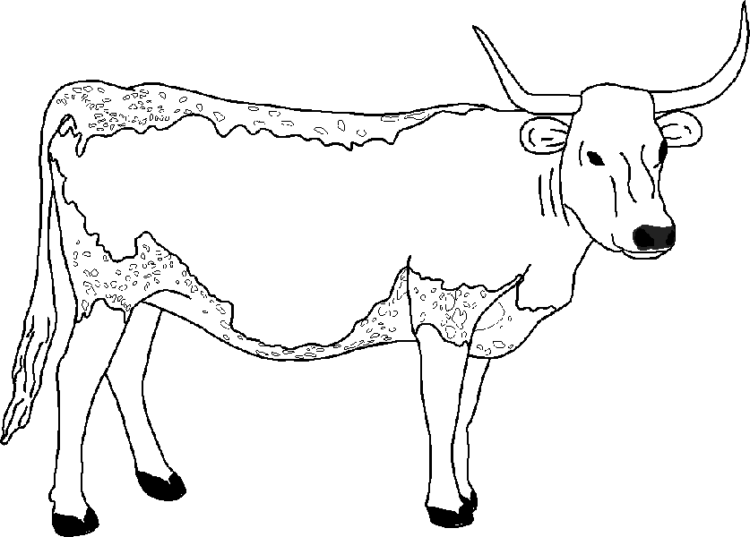 ぬりえページ: 牛 (動物) #13244 - 無料の印刷可能なぬりえページ