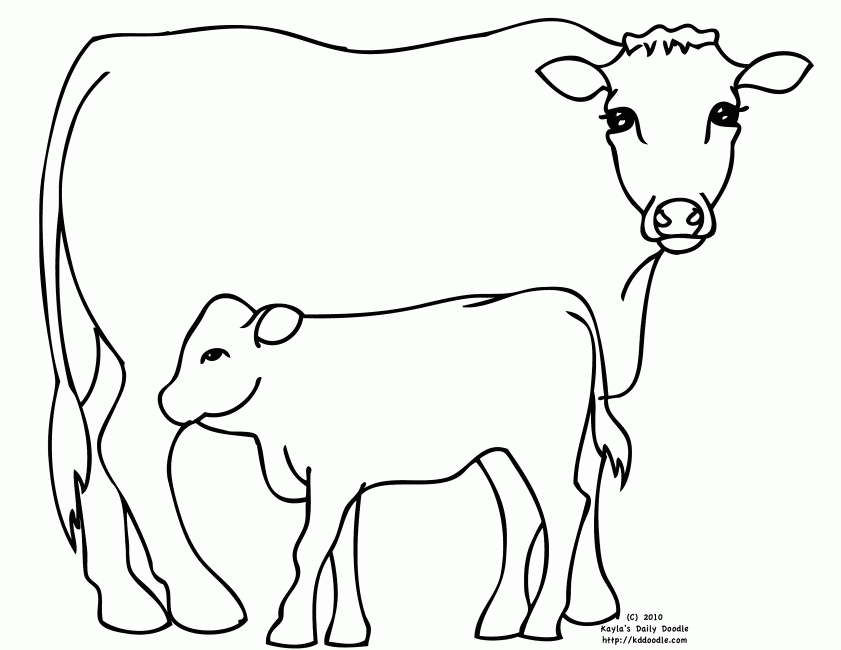 ぬりえページ: 牛 (動物) #13282 - 無料の印刷可能なぬりえページ