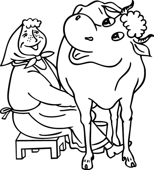 ぬりえページ: 牛 (動物) #13297 - 無料の印刷可能なぬりえページ