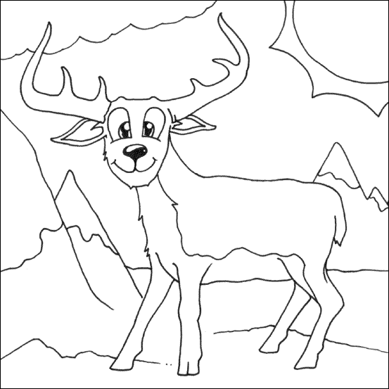 ぬりえページ: 鹿 (動物) #2617 - 無料の印刷可能なぬりえページ