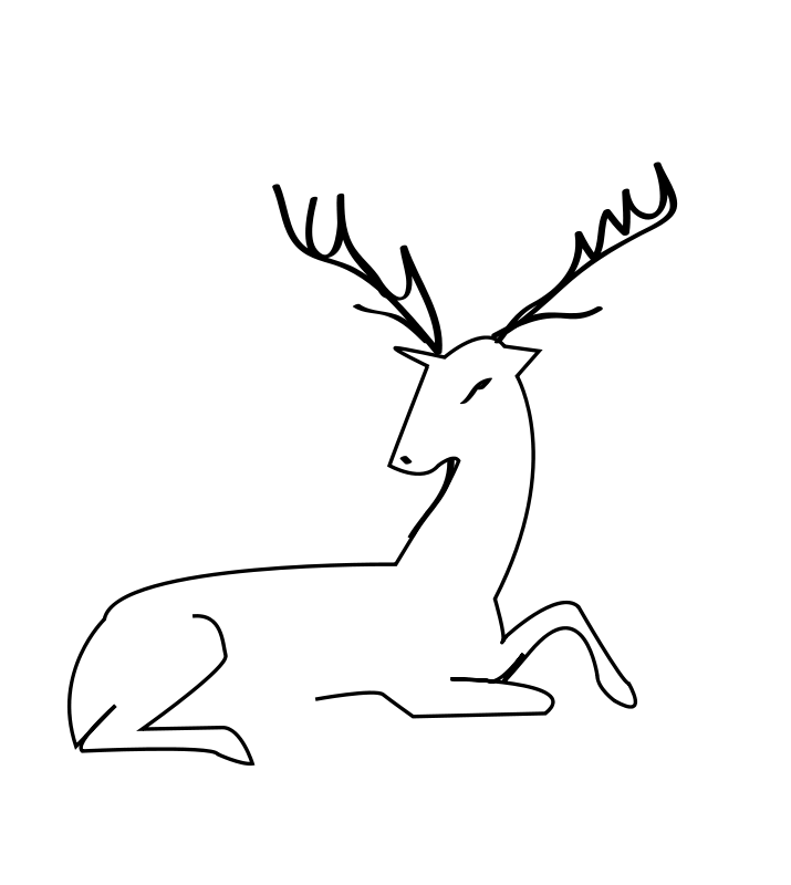 ぬりえページ: 鹿 (動物) #2714 - 無料の印刷可能なぬりえページ