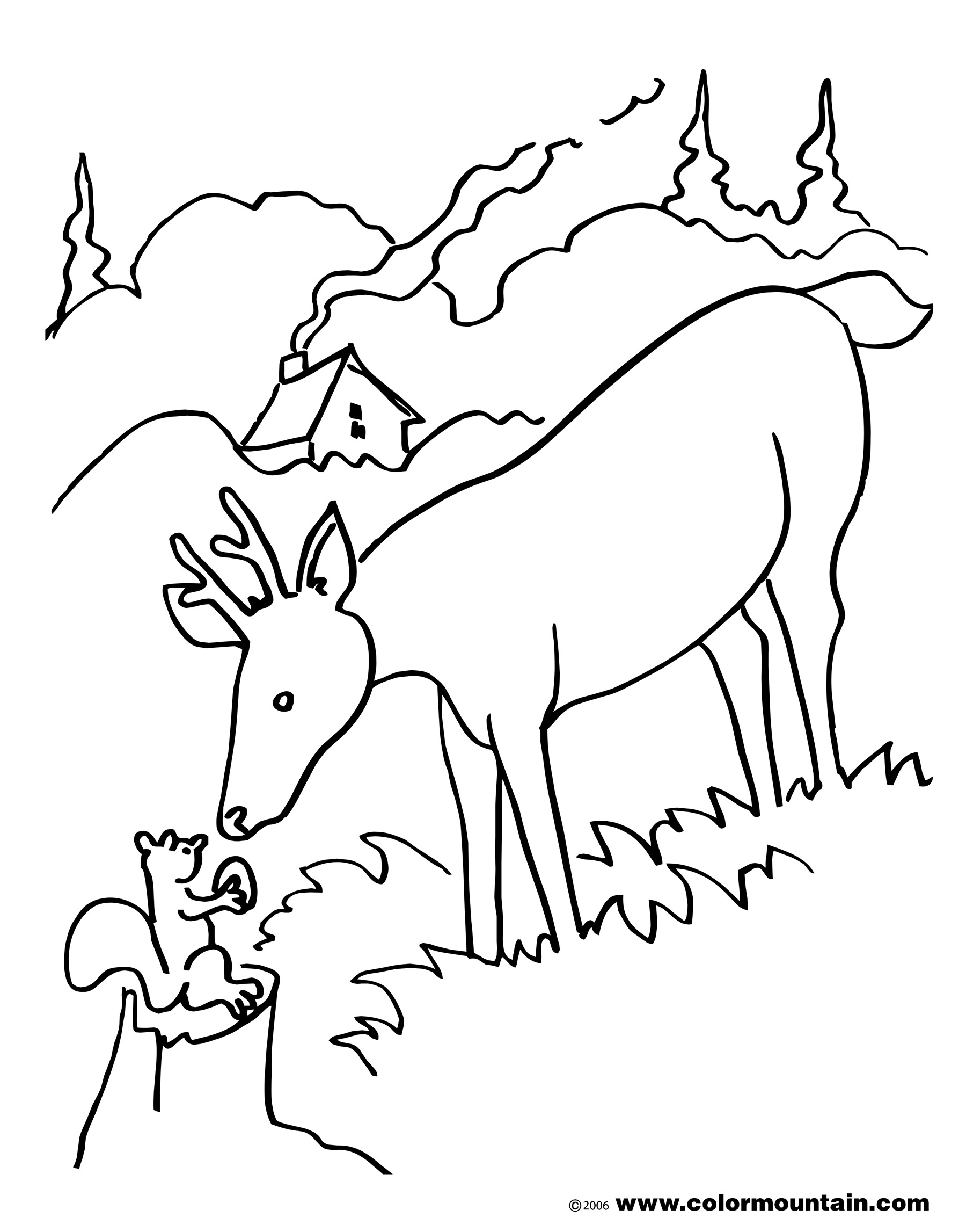 ぬりえページ: 鹿 (動物) #2753 - 無料の印刷可能なぬりえページ