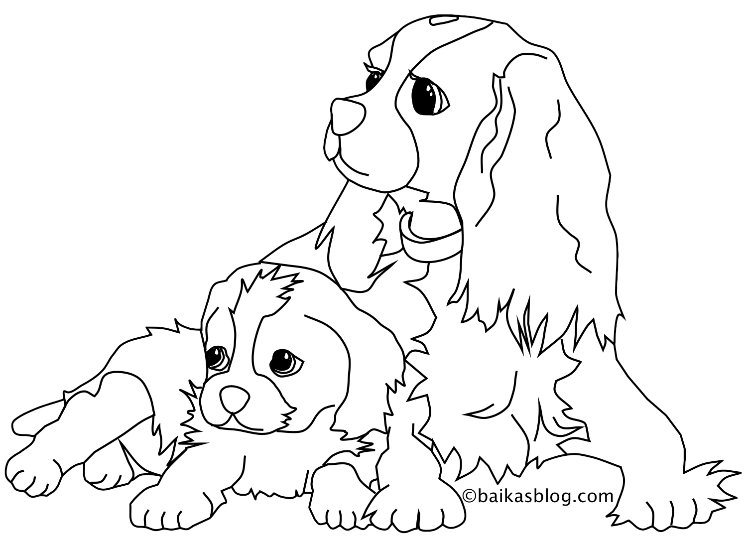 ぬりえページ: 犬 (動物) #25 - 無料の印刷可能なぬりえページ