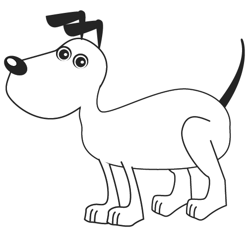 ぬりえページ: 犬 (動物) #29 - 無料の印刷可能なぬりえページ