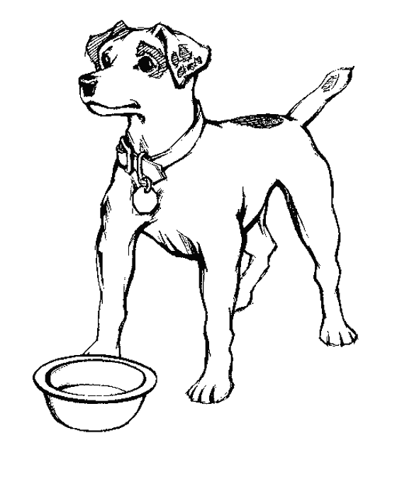 ぬりえページ: 犬 (動物) #4 - 無料の印刷可能なぬりえページ