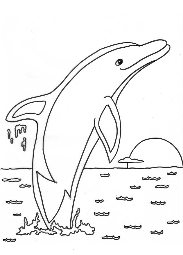 ぬりえページ: イルカ (動物) #5090 - 無料の印刷可能なぬりえページ