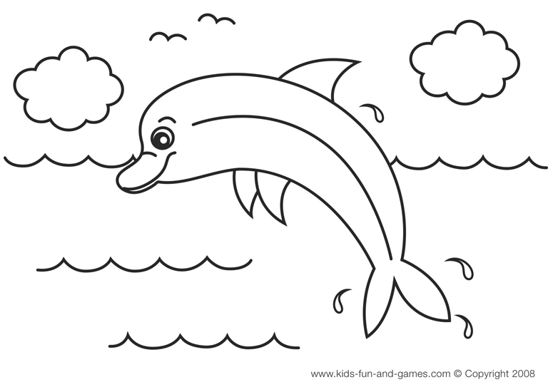 ぬりえページ: イルカ (動物) #5105 - 無料の印刷可能なぬりえページ